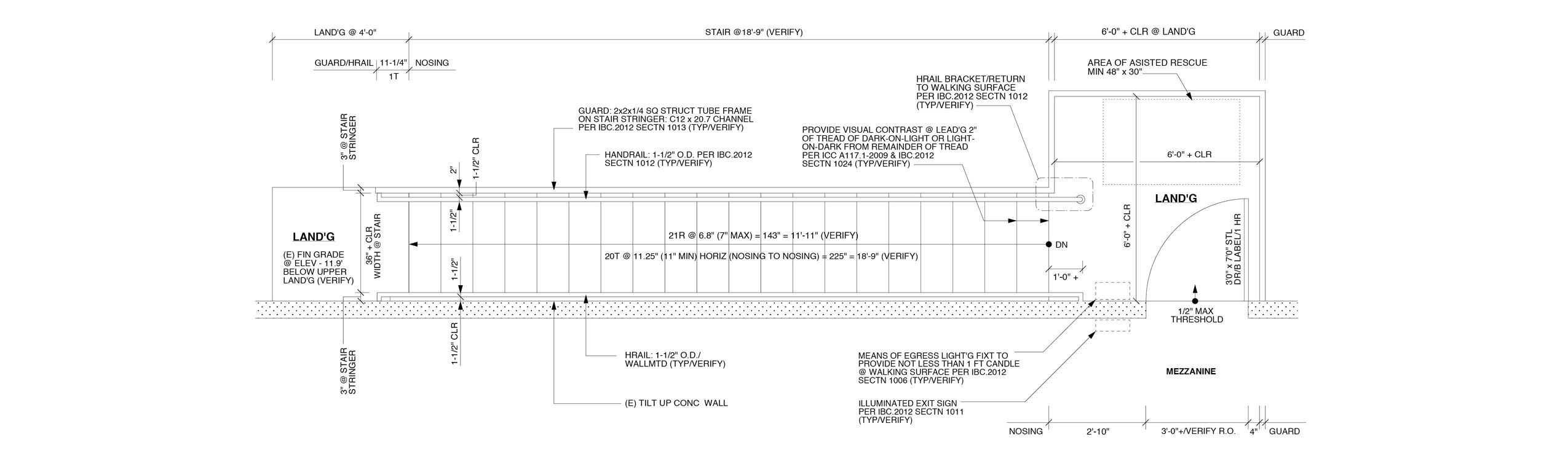 Metal Stair Plan Detail